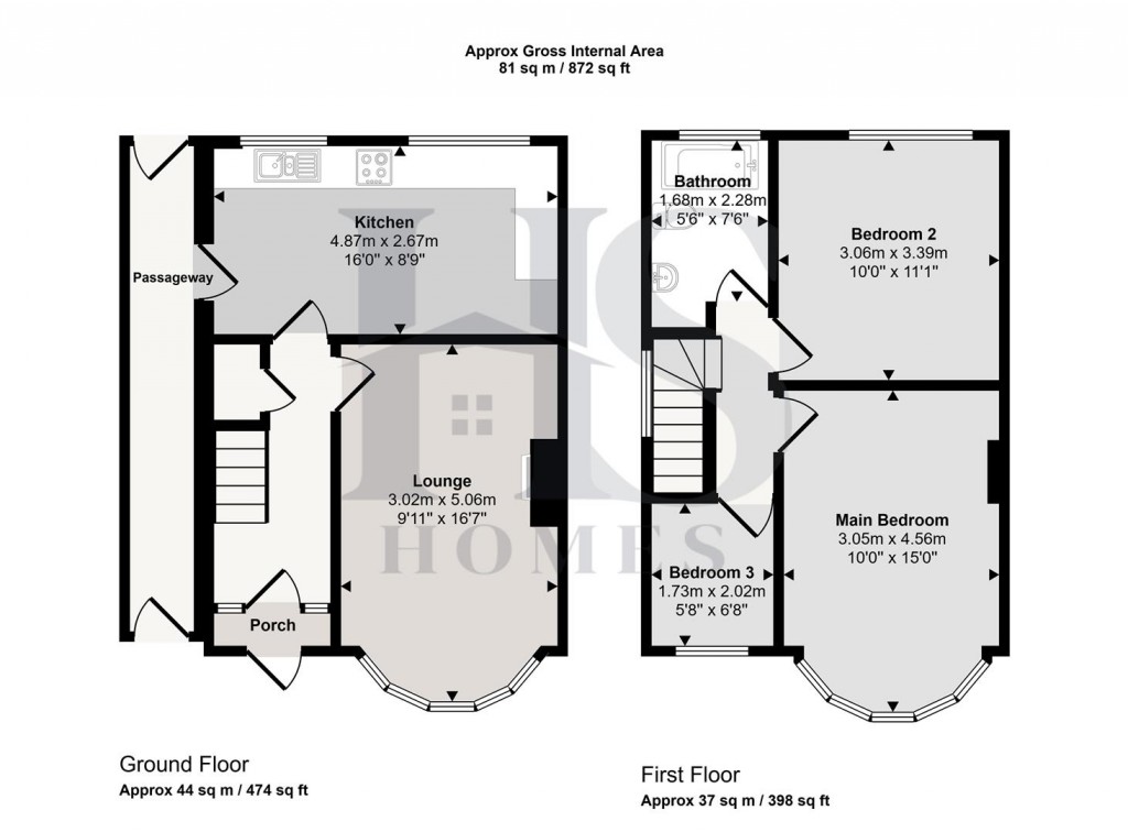 Floorplans For Eden Road, Solihull