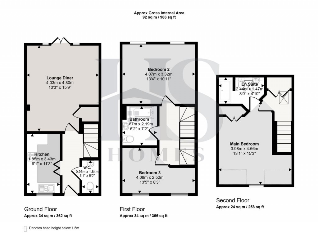 Floorplans For Wharf Lane, Solihull