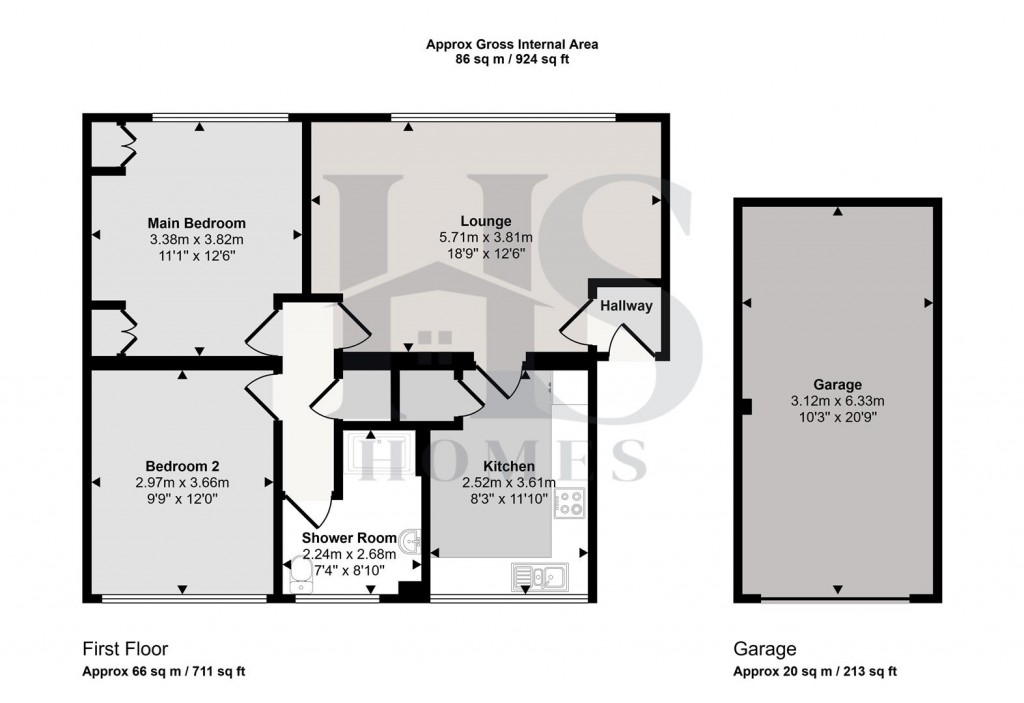 Floorplans For Mereside Way, Solihull
