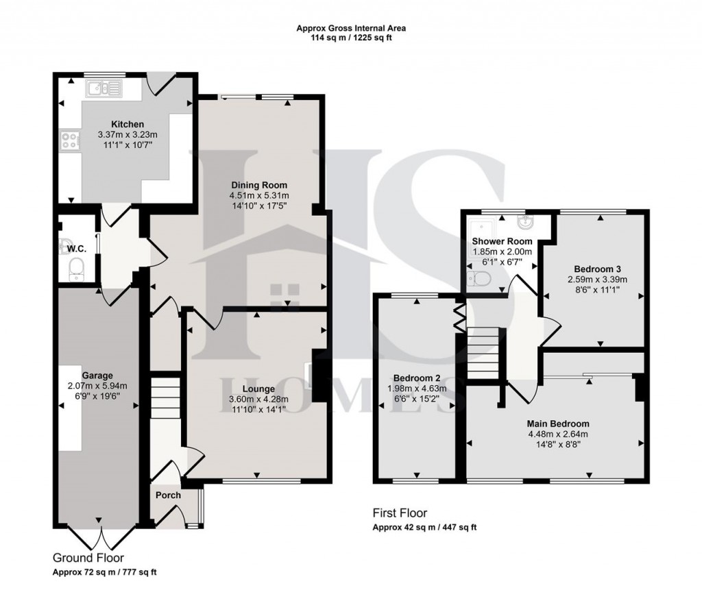 Floorplans For Hurdis Road, Shirley, Solihull