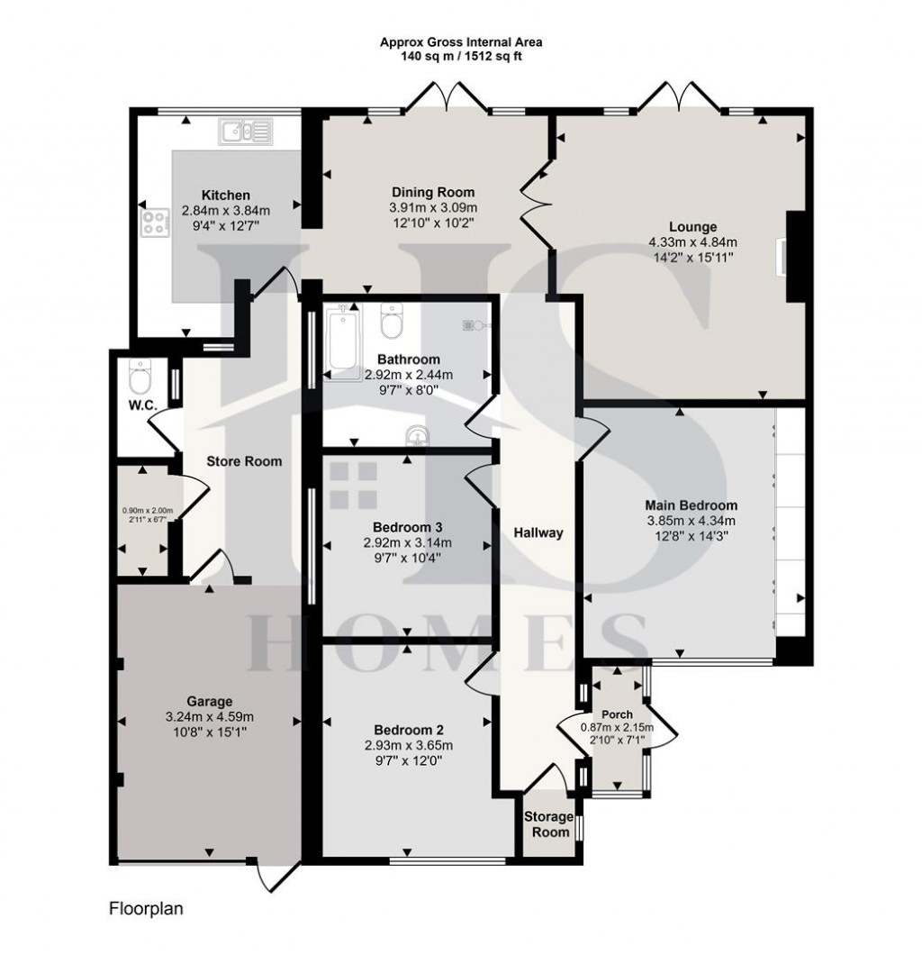 Floorplans For Lawnswood Avenue, Shirley, Solihull