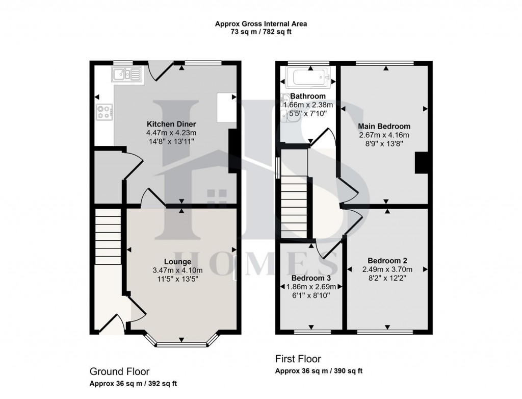 Floorplans For Chaffcombe Road, Birmingham