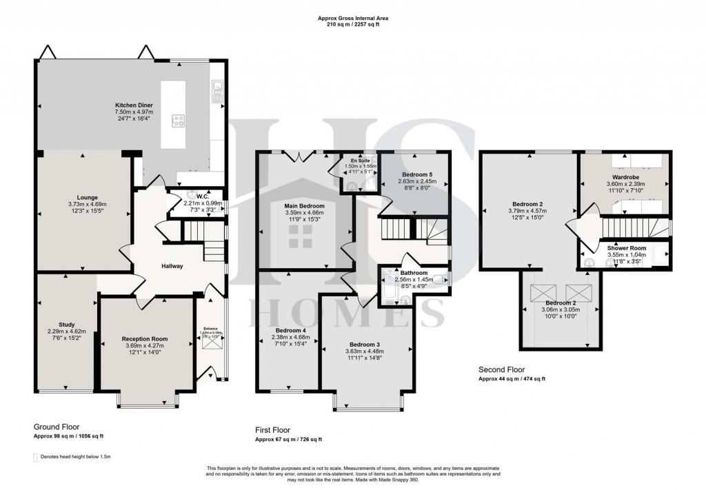 Floorplans For Shakespeare Drive, Shirley
