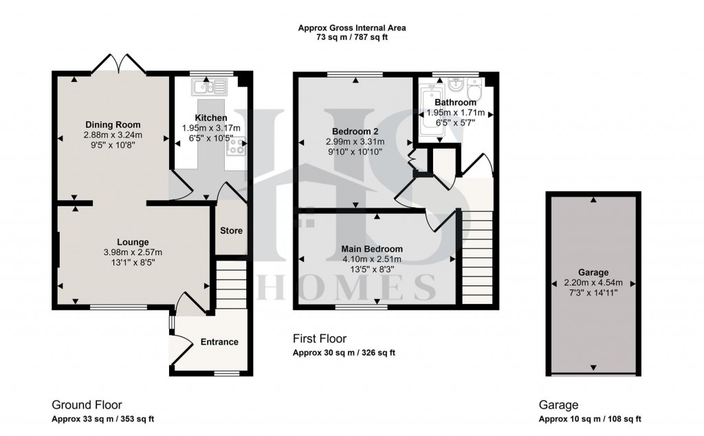 Floorplans For Kitebrook Close, Redditch
