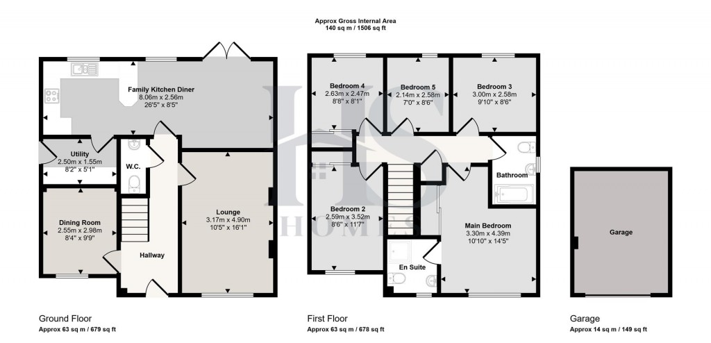 Floorplans For Miners Way, Hednesford, Cannock