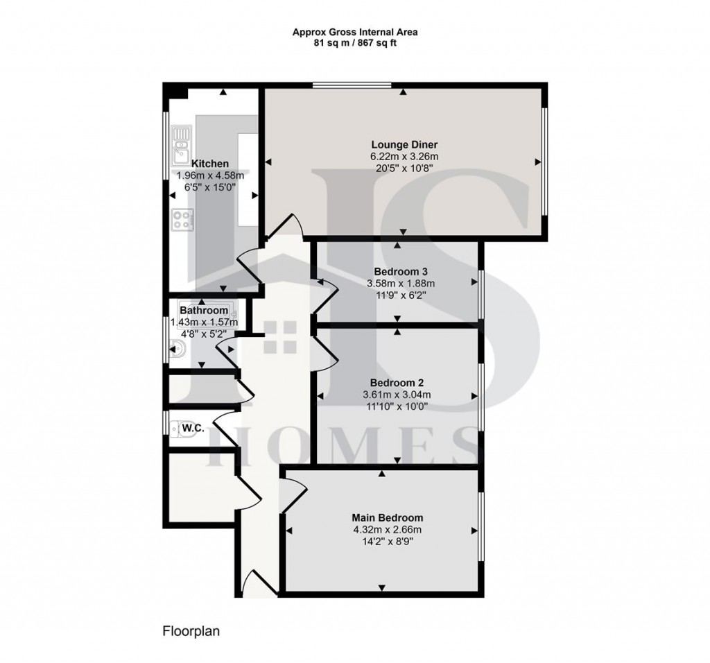Floorplans For Bishopton Close, Shirley, Solihull