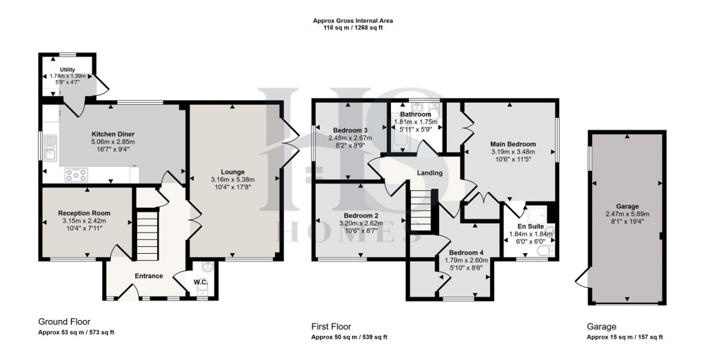 Floorplans For Chestnut Grove, Moreton Morrell, Warwick