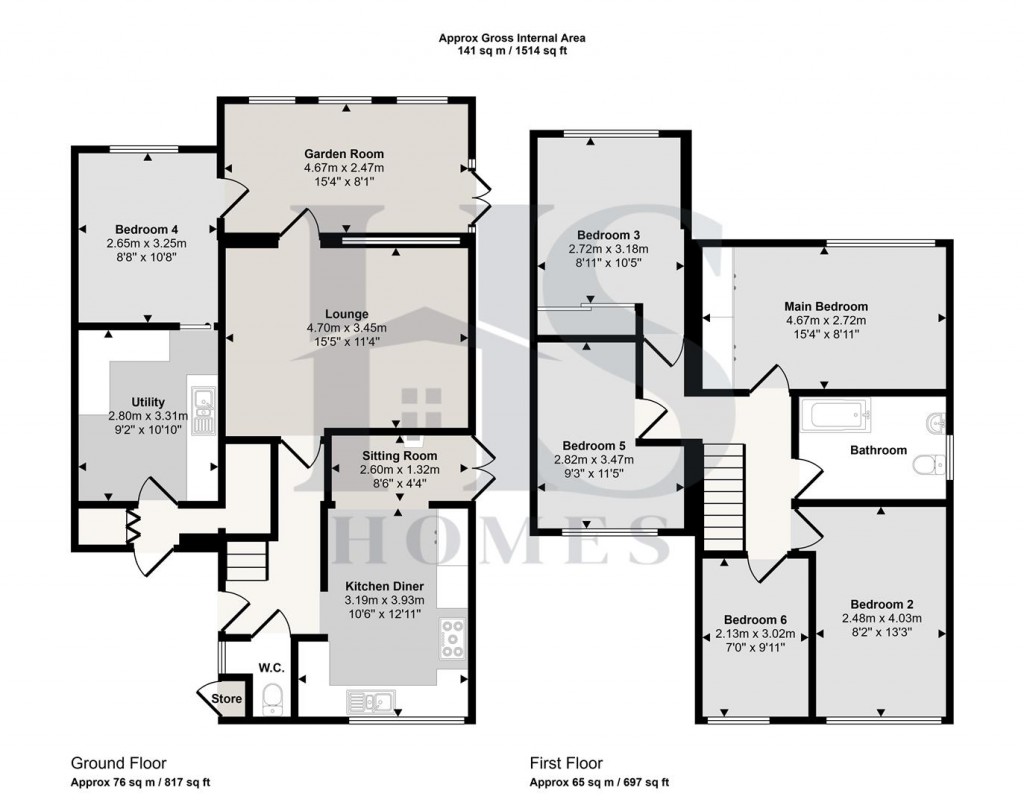 Floorplans For Wirehill Drive, Lodge Park, Redditch