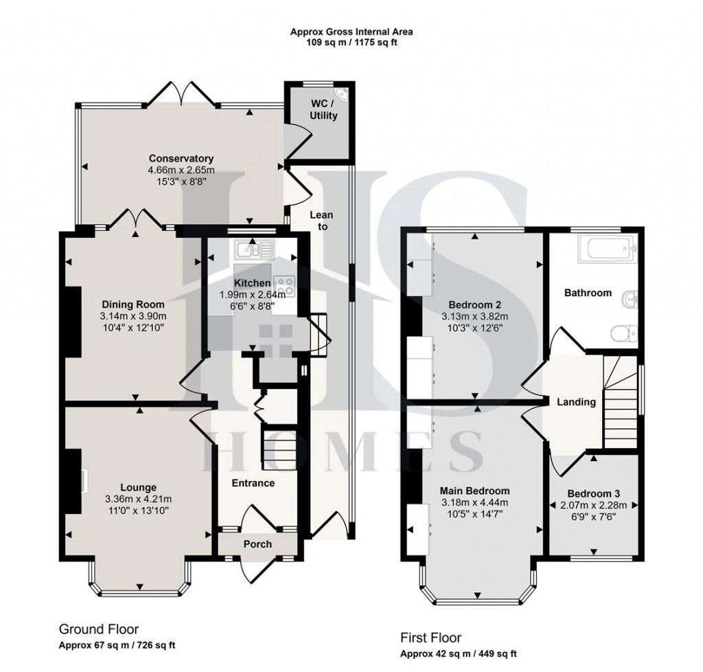 Floorplans For White Road, Quinton, Birmingham
