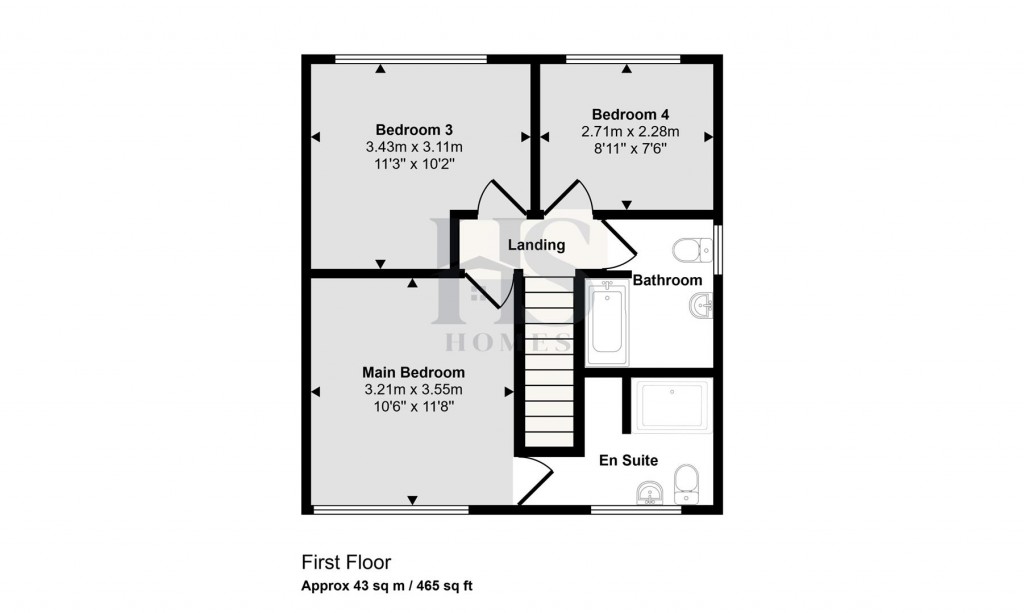Floorplans For Townesend Close, Warwick