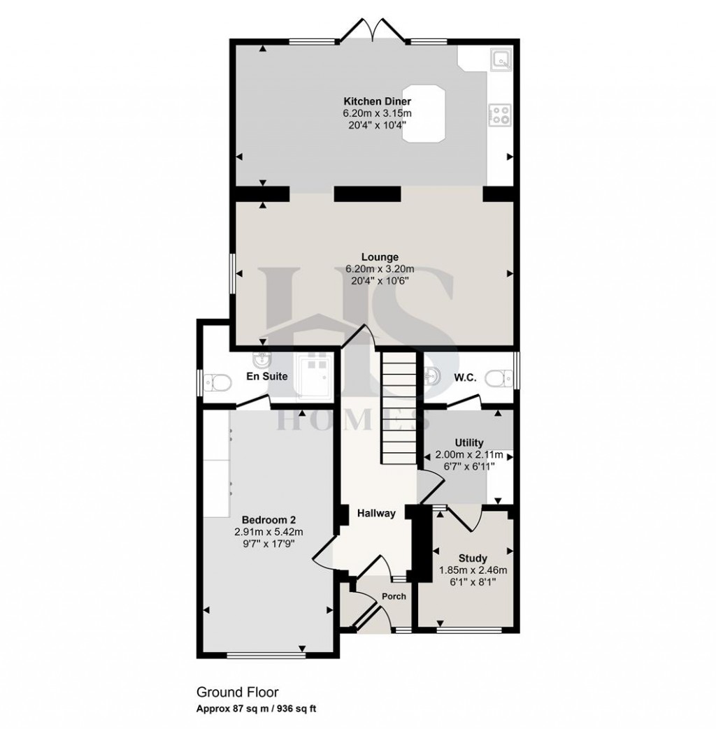 Floorplans For Townesend Close, Warwick